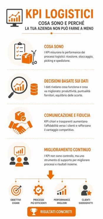 Infografica sui KPI logistici aziendali